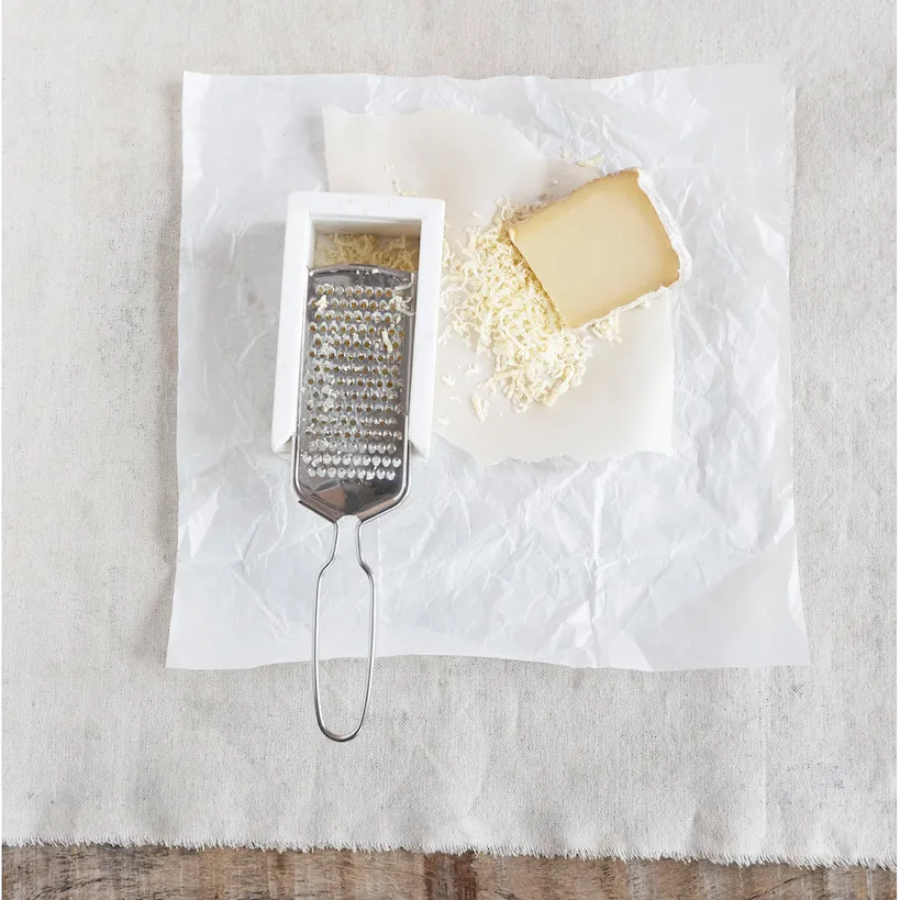 Marble & Steel Cheese Grater