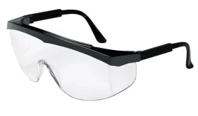 MCR Safety SS1 Black Frame, Clear UV-AF Lens