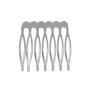 Metal Silver Hair Fascinator Comb x 10pcs