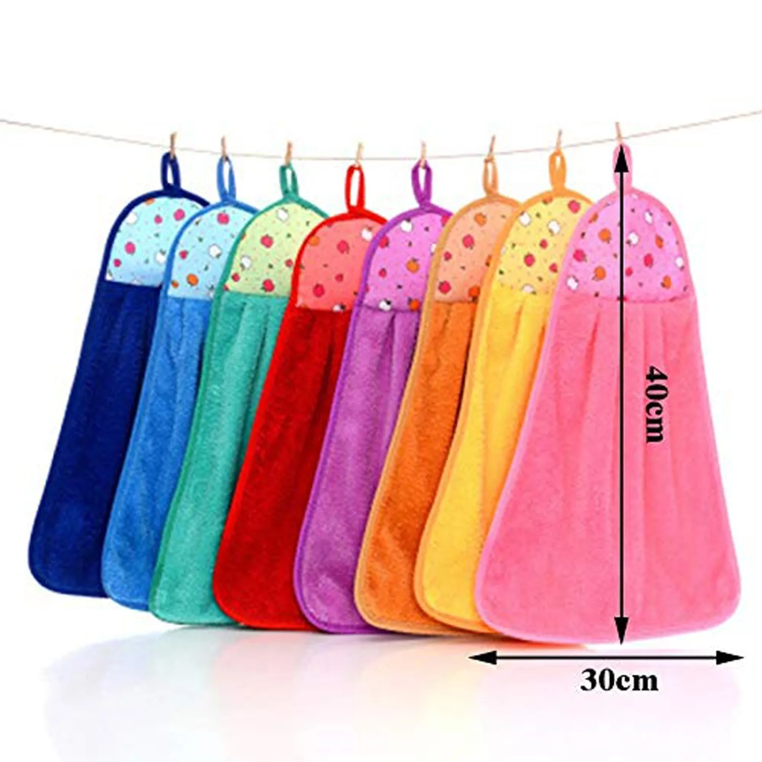 Microfiber wash Basin Hanging Hand Towel Napkin Microfiber Cloth Cartoon Animal Hanging Dishcloths Kitchen Accessories ( 1pc )