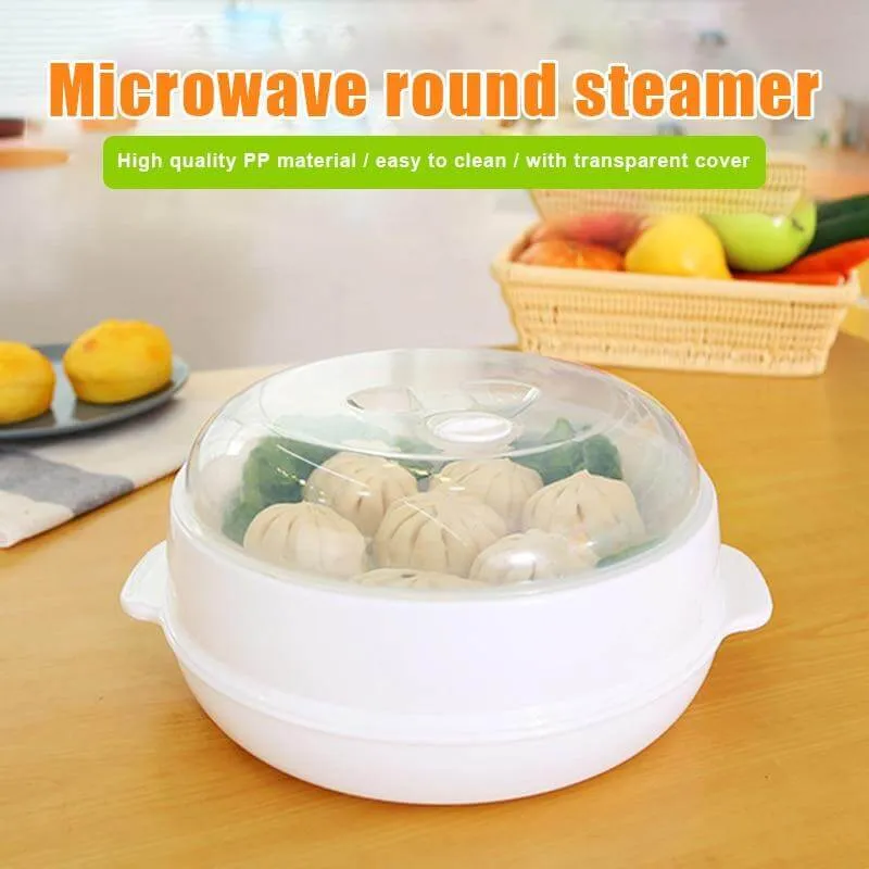 Microwave Round Steamer Heater Bowl with Lid