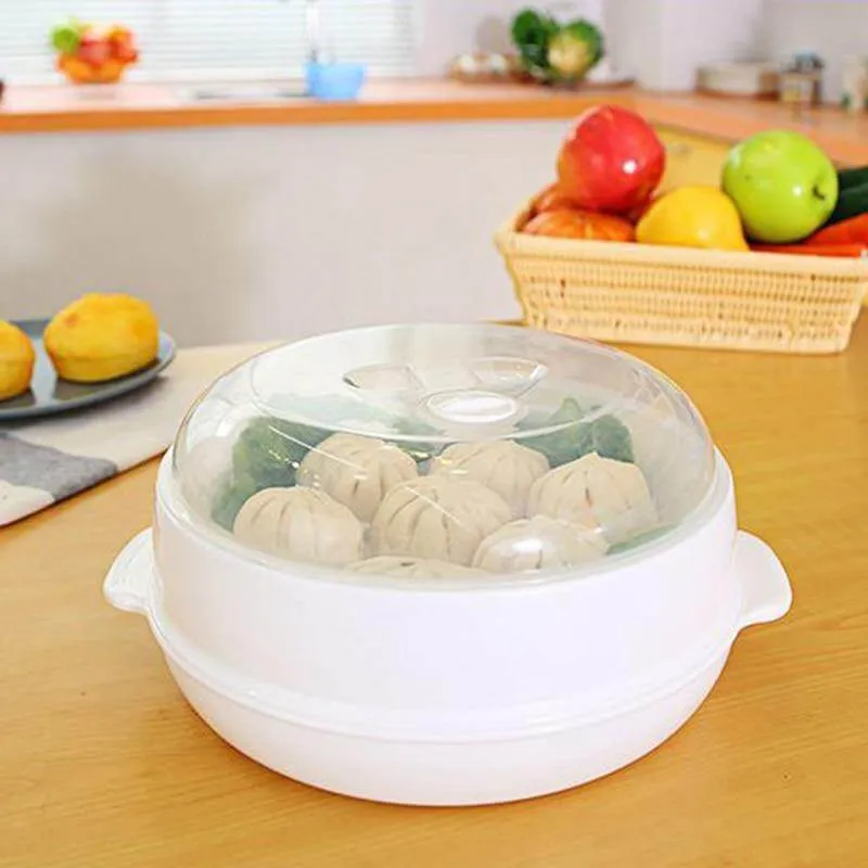 Microwave Round Steamer Heater Bowl with Lid