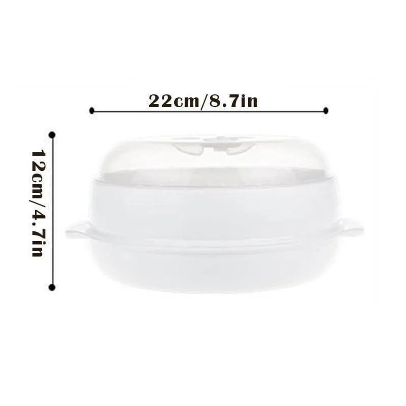 Microwave Round Steamer Heater Bowl with Lid