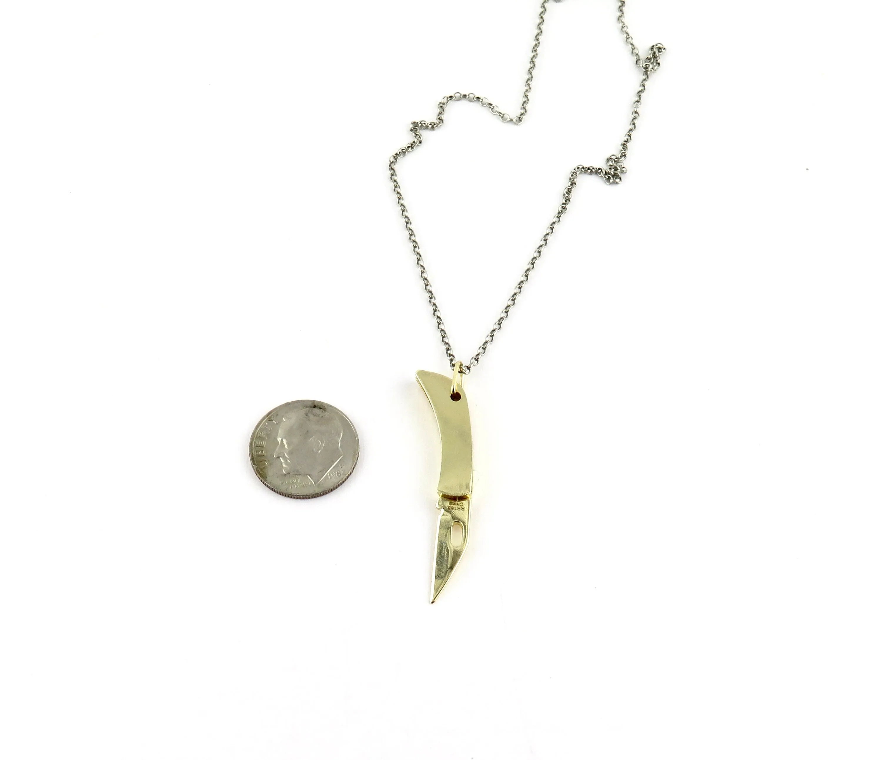 Mini Knife Necklace - Gold