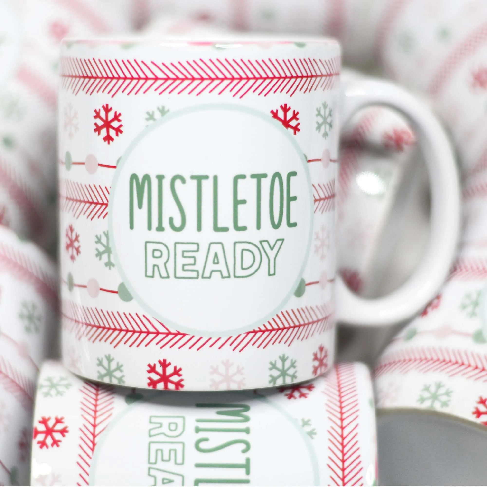 Mistletoe Ready Wrap Christmas Mug