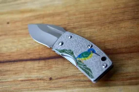 Money Clip Knife - Kingfisher (Kawasemi) Print VG10 Core Steel