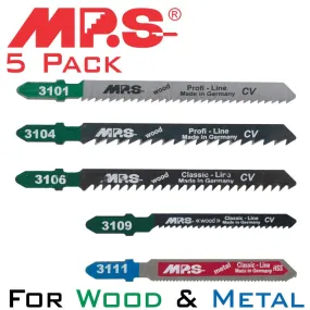 MPS JIGSAW BLADE SET 5PIECE T-SHANK MPS3198-5