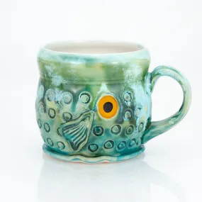 Mug 16 oz - Sea Foam Green Fish Mug