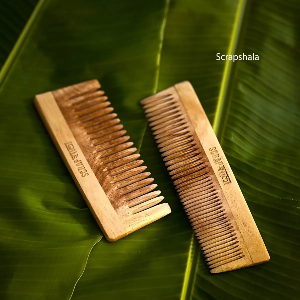 Neem Ayurvedic Comb set of 2 | Anti-breakage | 100 % Biodegradable