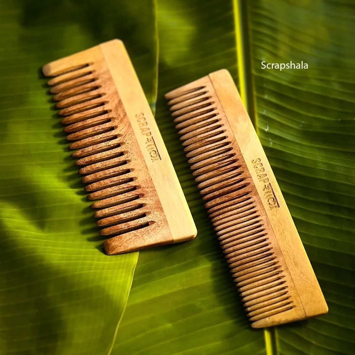 Neem Ayurvedic Comb set of 2 | Anti-breakage | 100 % Biodegradable