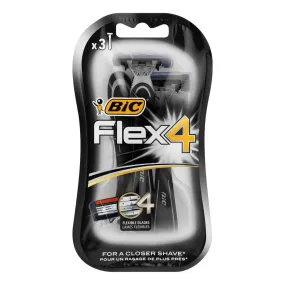 (NET) Bic Shaver Flex 4 Blades Pack Of 3 Razors