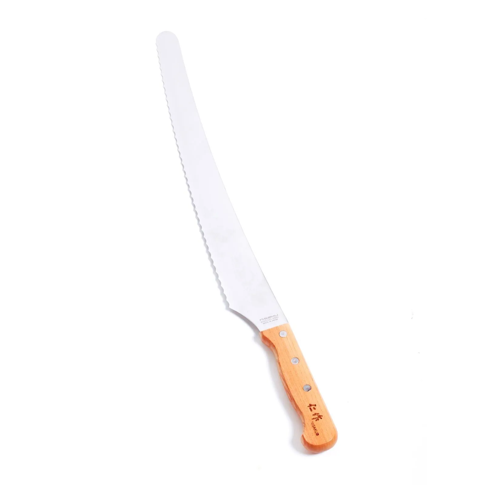 Nisaku Stainless Steel Wave Knife, 14-Inch Blade