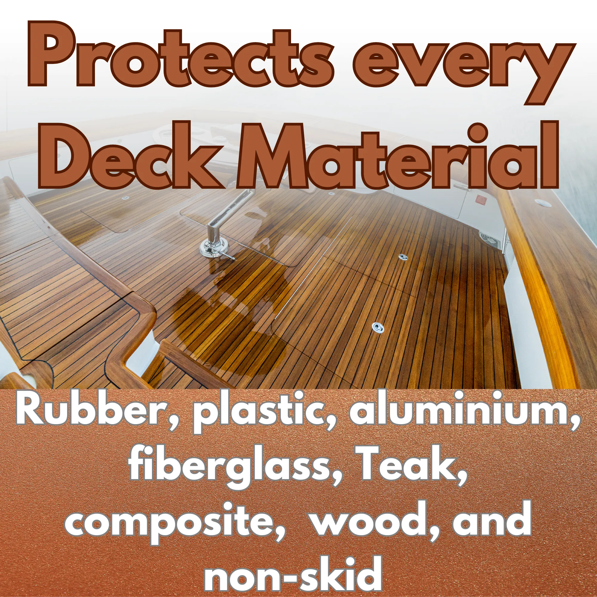 NOYATECH Bio-Deodorizing Boat Deck Wash. Deck Cleaner for Fiberglass, Non-Skid, Wood, Teak, Textured, Plastic, Vinyl, Aluminum.