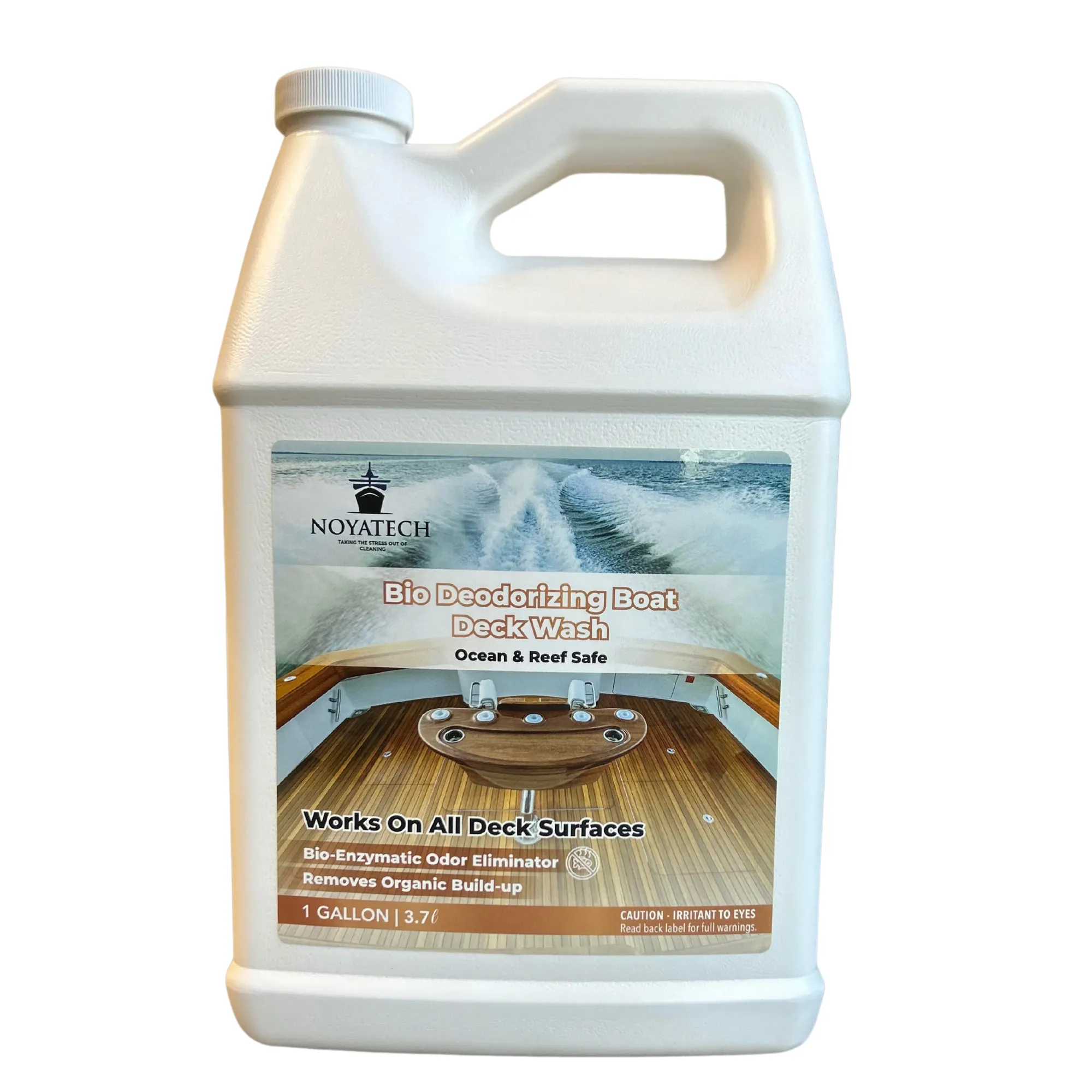 NOYATECH Bio-Deodorizing Boat Deck Wash. Deck Cleaner for Fiberglass, Non-Skid, Wood, Teak, Textured, Plastic, Vinyl, Aluminum.