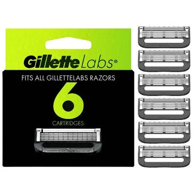 Open Box - Gillette Labs Razor Blade Refills - Compatible with Exfoliating Heated Razor - 6ct