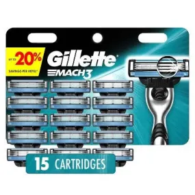 Open Box - Gillette Mach3 Men's Razor Blade Refills - 15ct