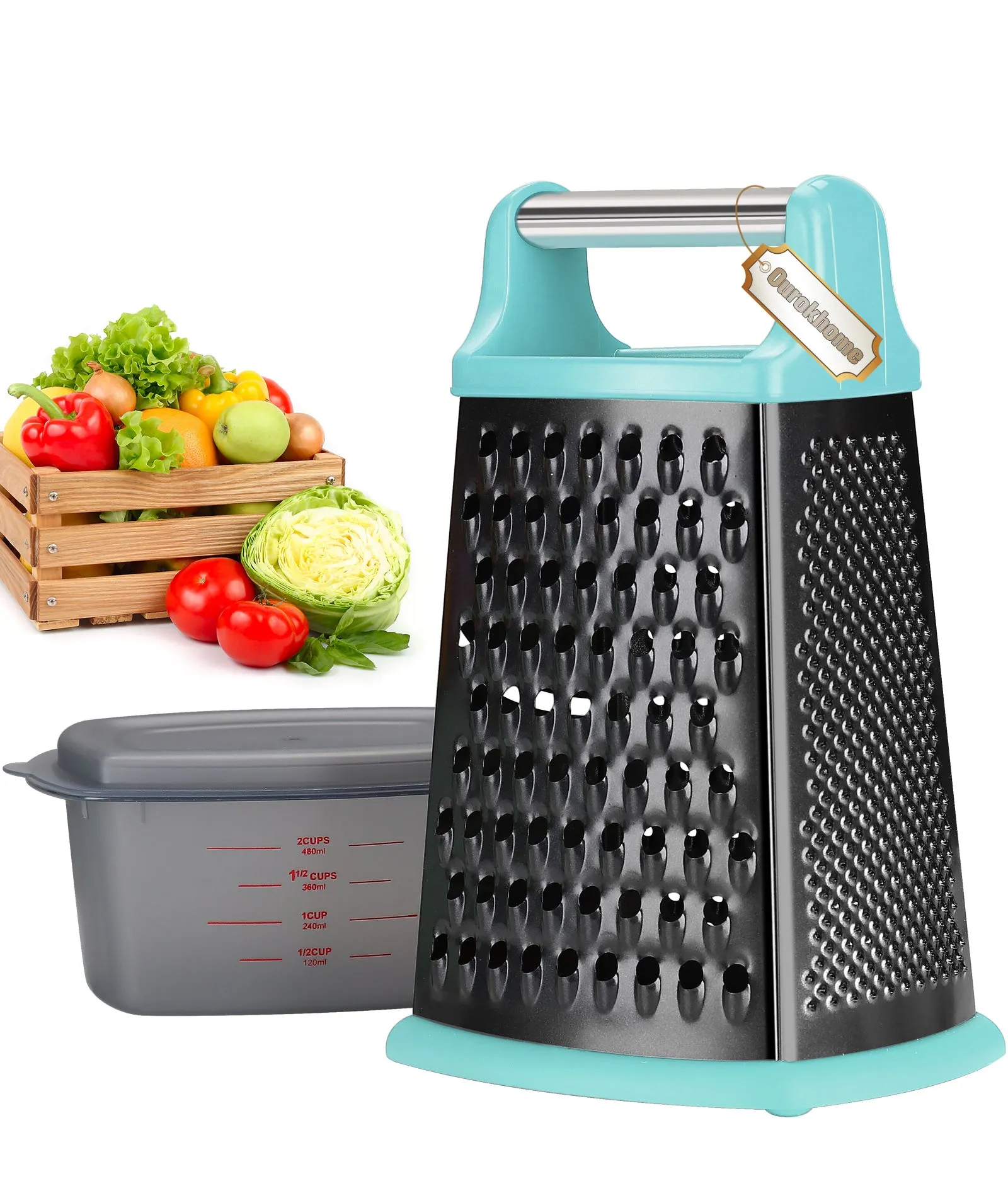 Ourokhome 4 Side Kitchen Vegetable Shredder Slicer Zester