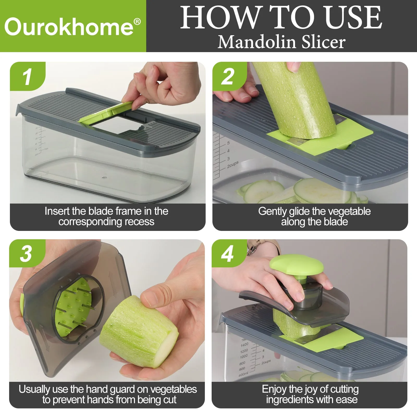 Ourokhome Mandolin Vegetable Slicer