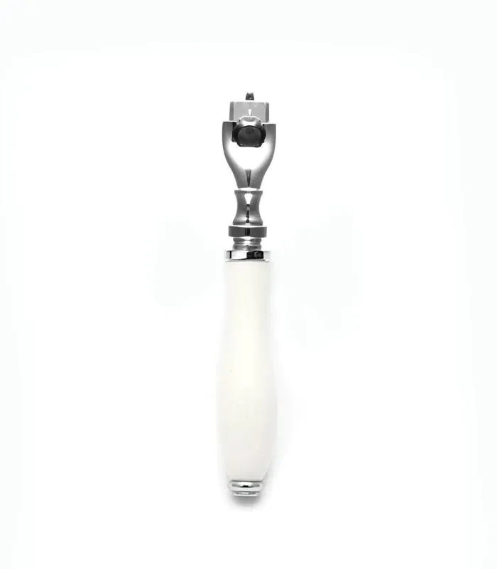 Parker - 111W-M3 Mach3 Compatible Razor, White Resin Handle