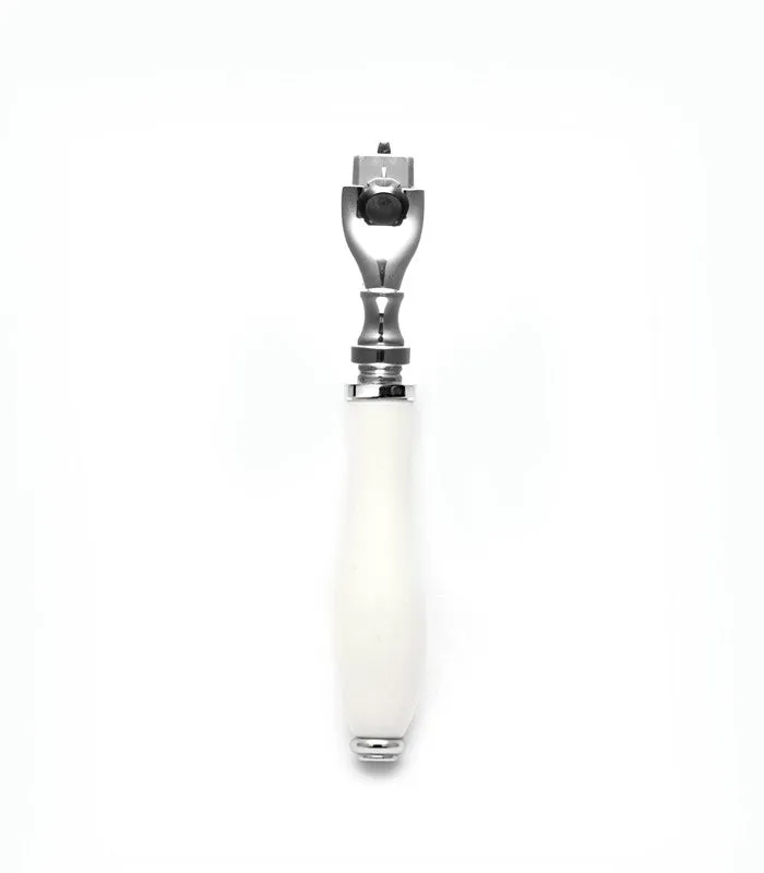 Parker - 111W-M3 Mach3 Compatible Razor, White Resin Handle