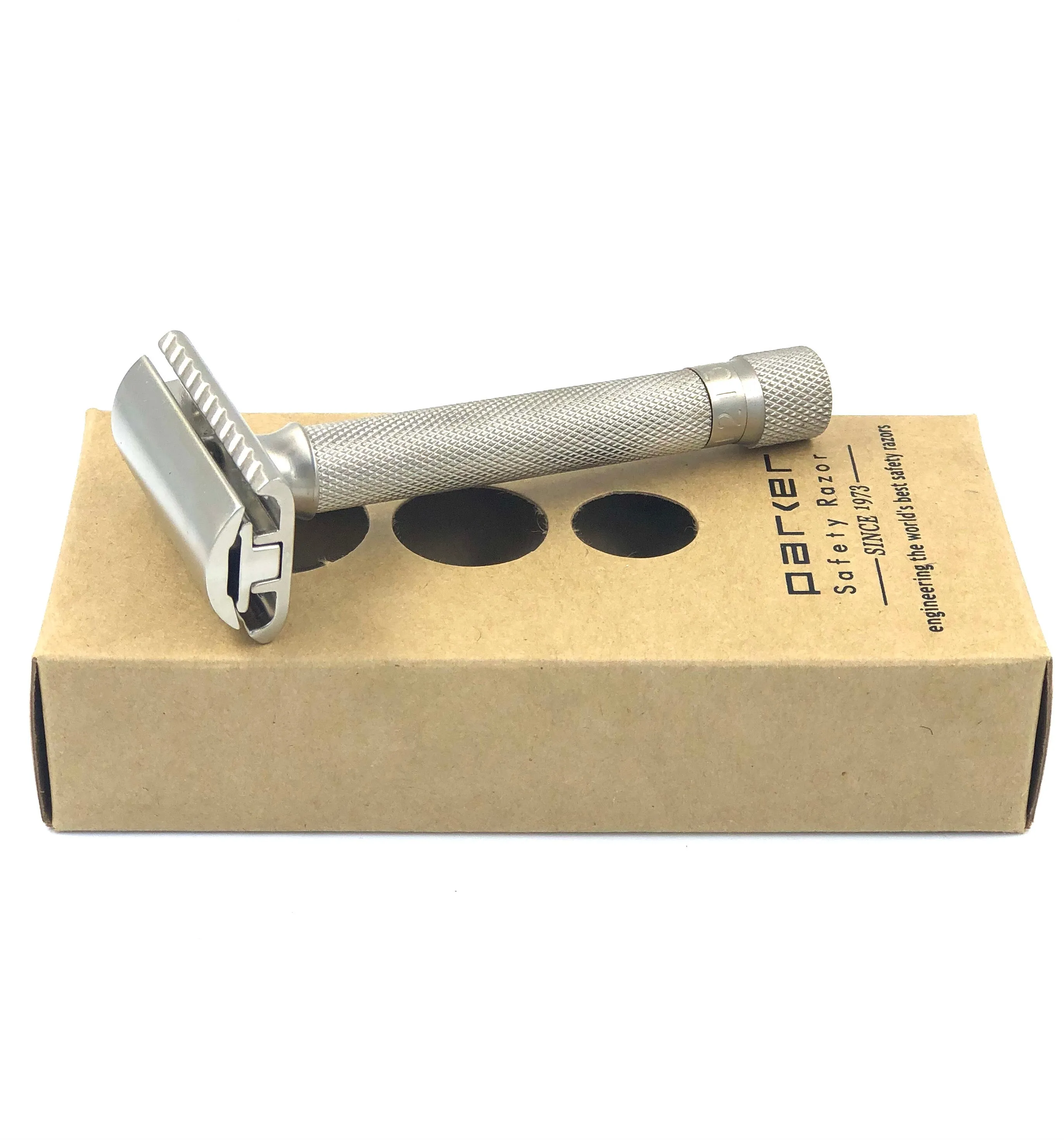 Parker Variant Adjustable Safety Razor, Satin Chrome Handle