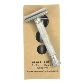 Parker Variant Adjustable Safety Razor, Satin Chrome Handle