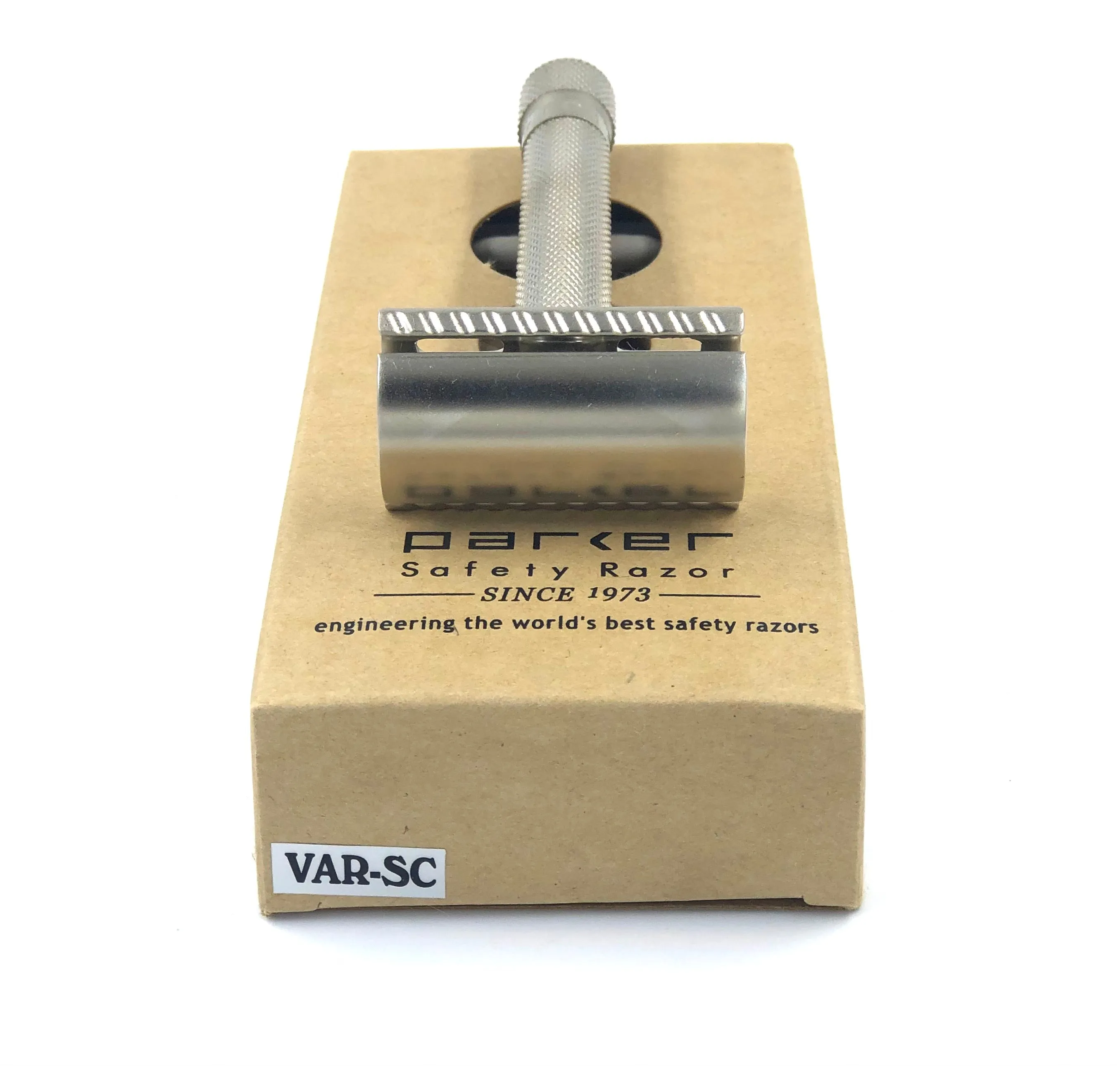 Parker Variant Adjustable Safety Razor, Satin Chrome Handle