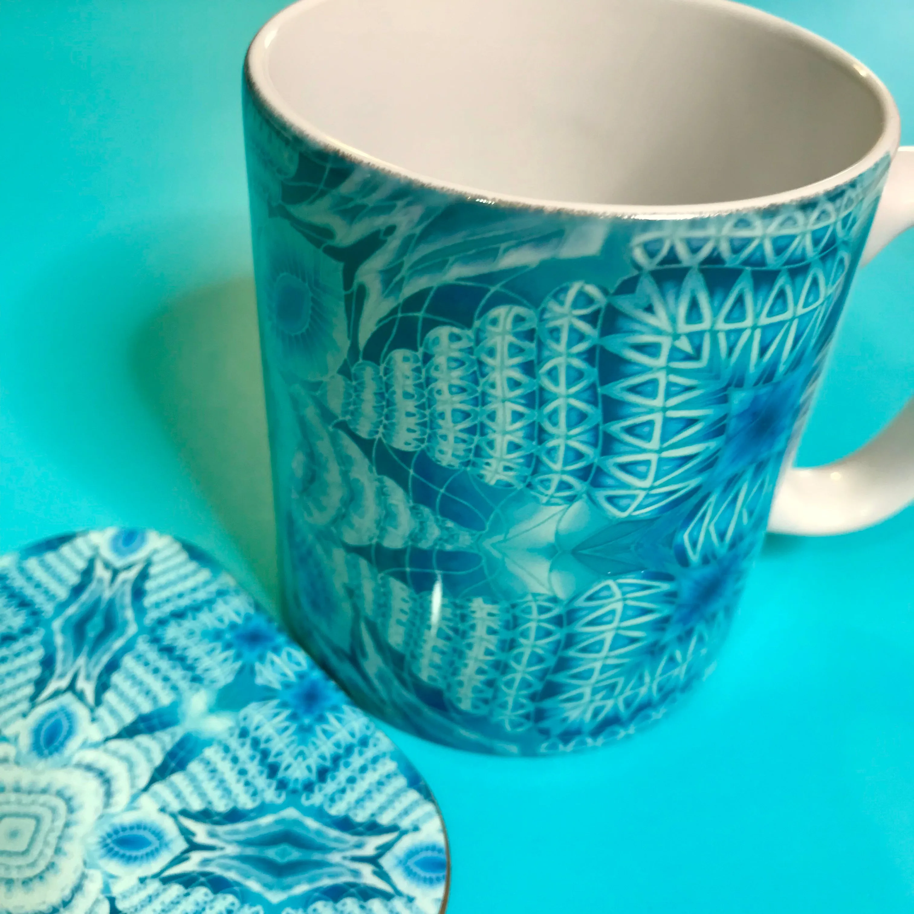 Persian Mug and Coaster Box Set or Mug only - Colourful Mug Set - Persian Mug Gift