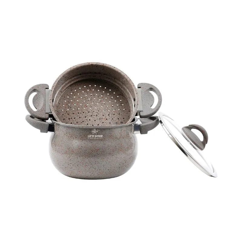 Pot With Steamer 26cm Grey