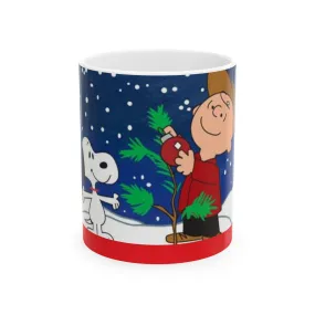 Princess Grace Whimsical Charlie Brown Christmas Ceramic Mug - 11oz/15oz