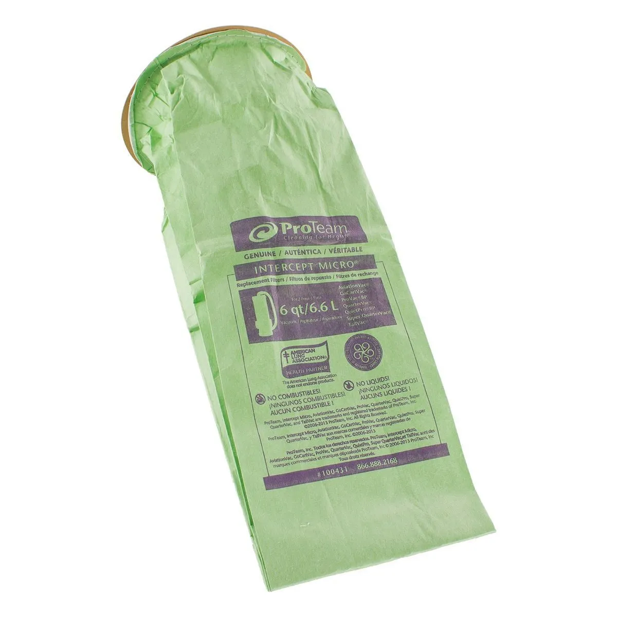 ProTeam® 6 Qt. Open Collar Intercept Micro Filter Bags - Packs of 10