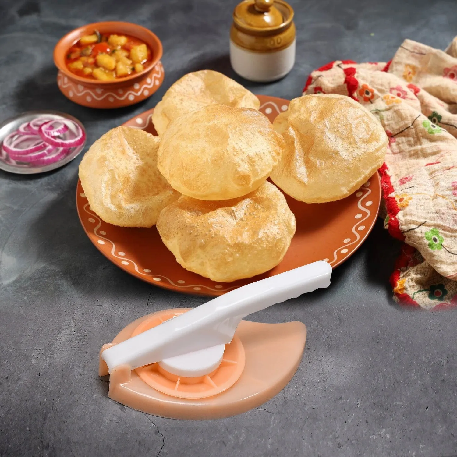 Puri Chapati Press Machine Plastic For Kitchen Use ( 1 pcs )