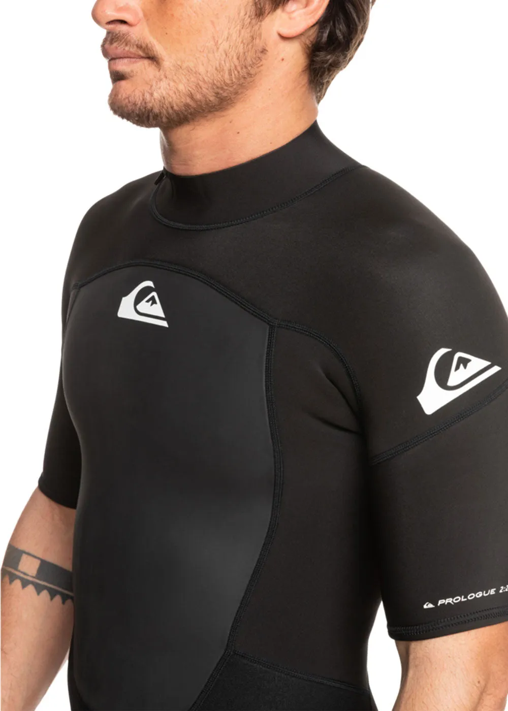 Quiksilver Mens Prologue 2/2mm Short Sleeve Back Zip Steamer Wetsuit