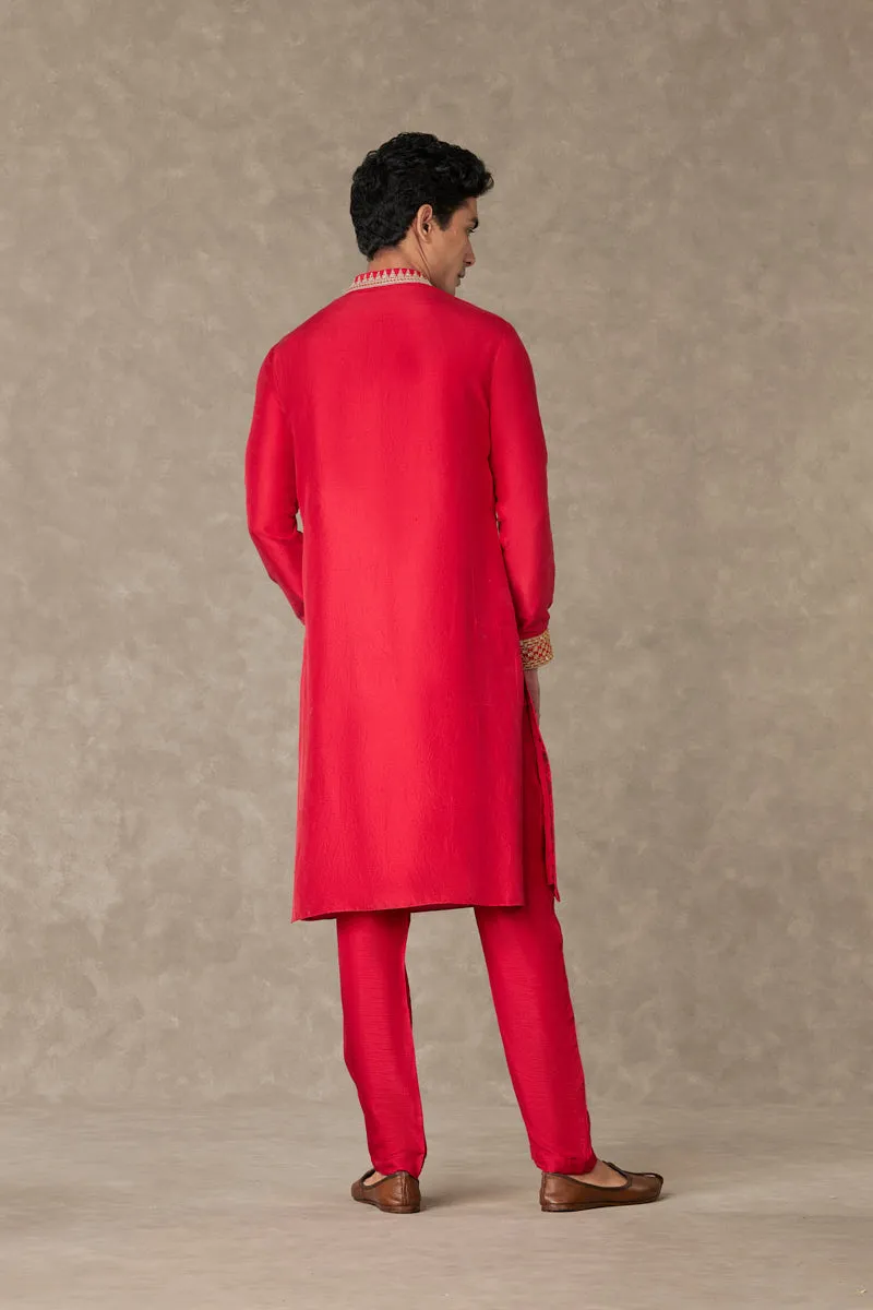 Red Anar Kurta Set