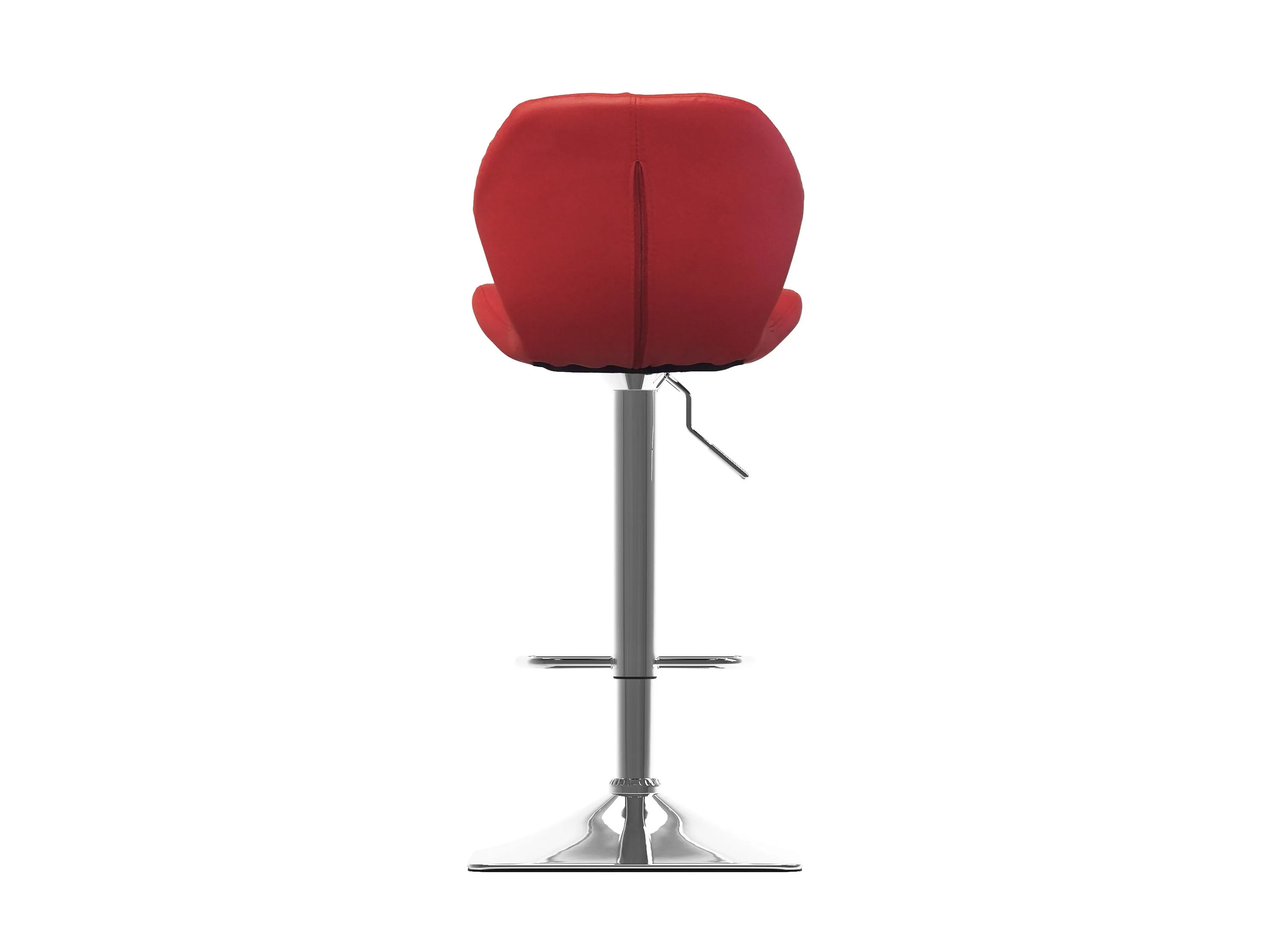 Red Bar Stools with Backs, Set of 2