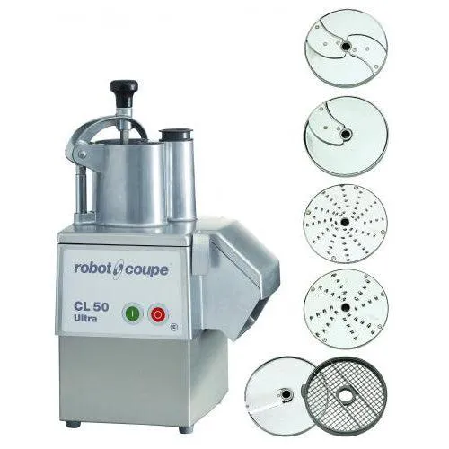 Robot Coupe CL50 Ultra Tex-Mex Vegetable Preparation Machine With 6 Discs - 1.5 Hp / 120V