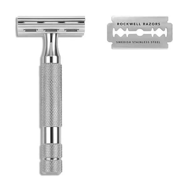 Rockwell Razors 2C Razor - White Chrome- De Safety Razor