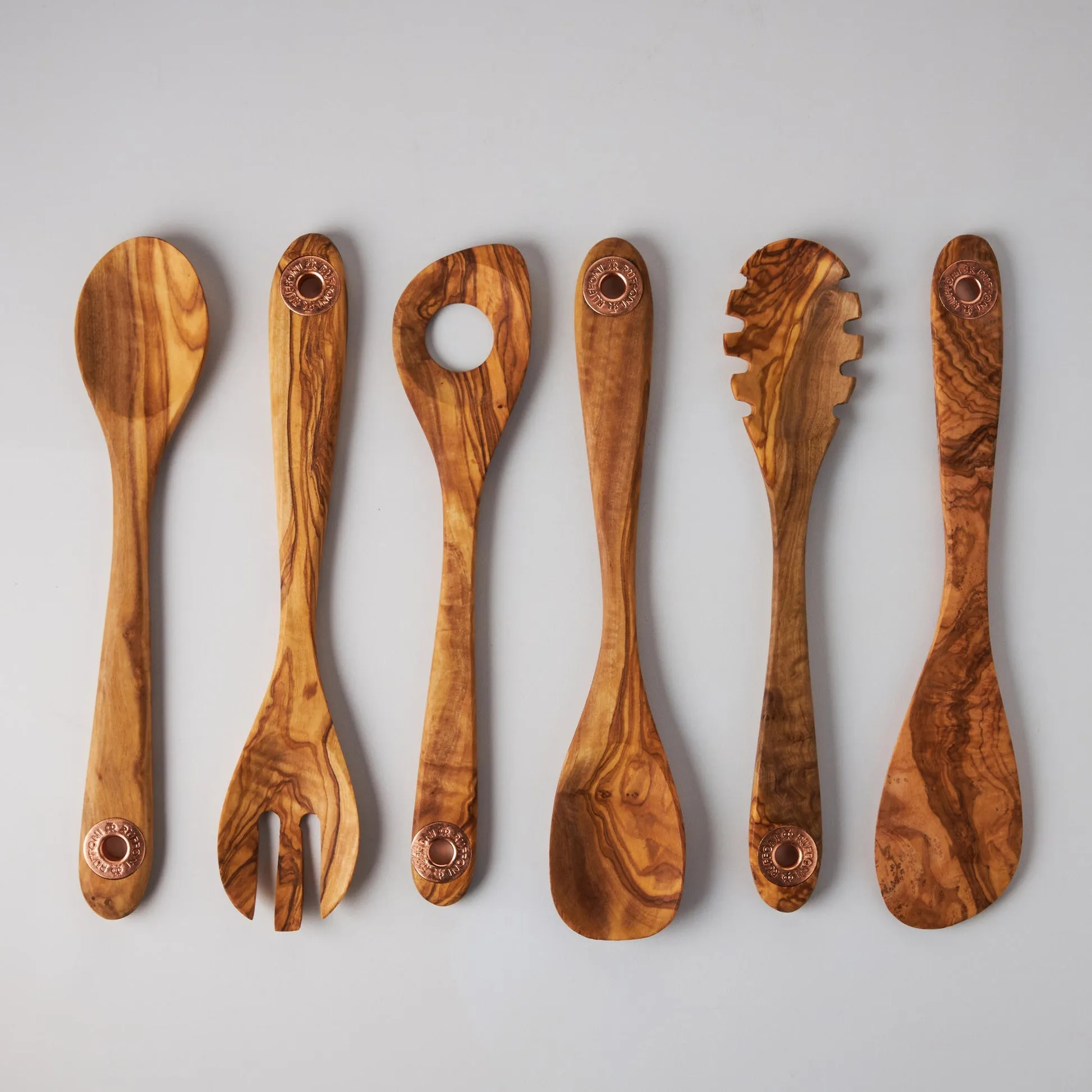 Ruffoni 6 Piece Set of Olivewood Utensils