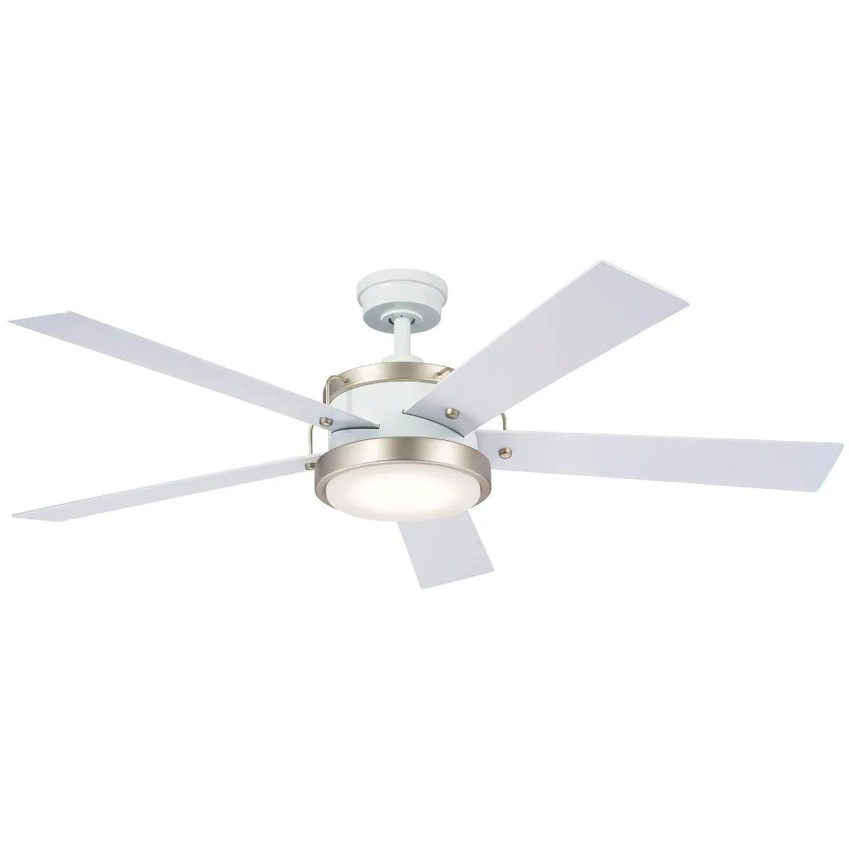 Salvo 56 Inch White LED Ceiling Fan with Wall Control