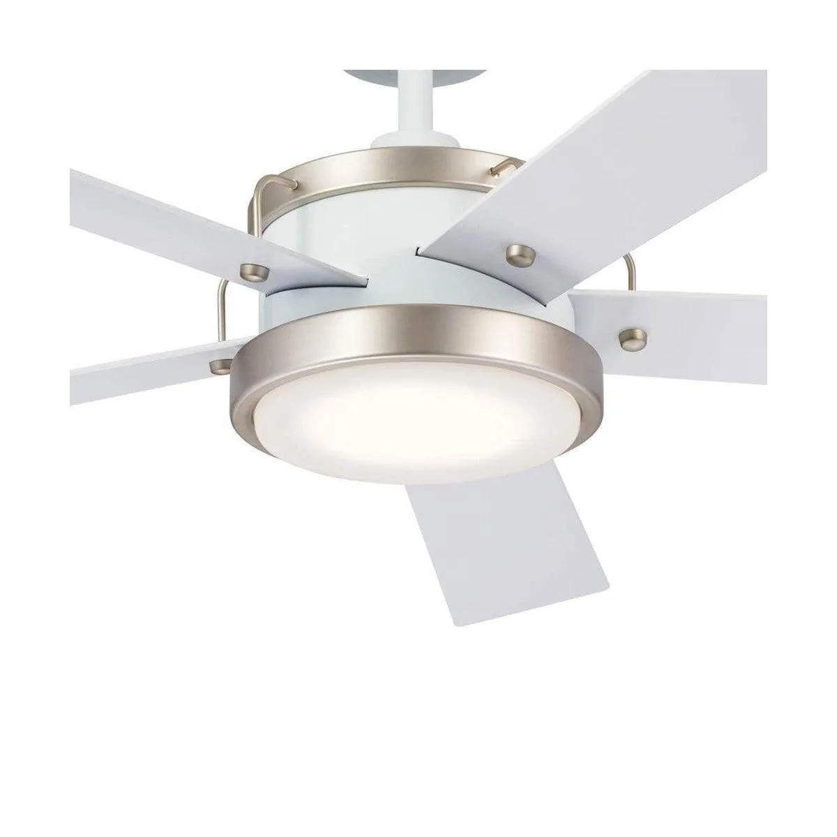 Salvo 56 Inch White LED Ceiling Fan with Wall Control