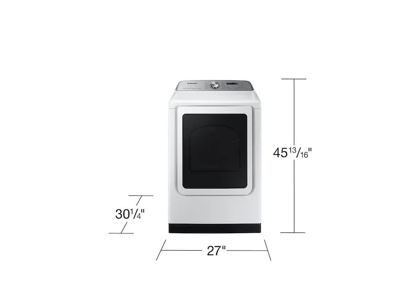 Samsung DVE55CG7100WA3 7.4 cu. ft. Smart Electric Dryer with Steam Sanitize  in White