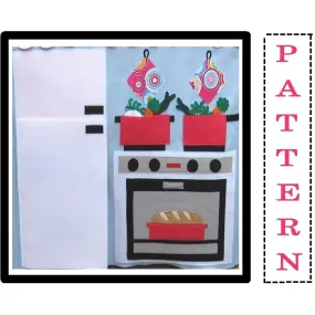 Sewing Pattern - Play Kitchen Playhouse Wall