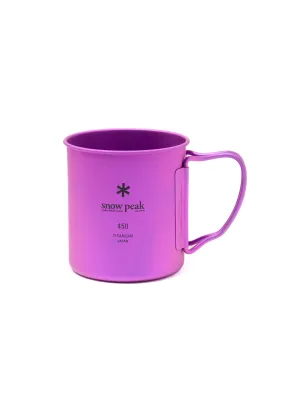 Snow Peak Titanium Colour Single Wall Cup 450ml - Purple