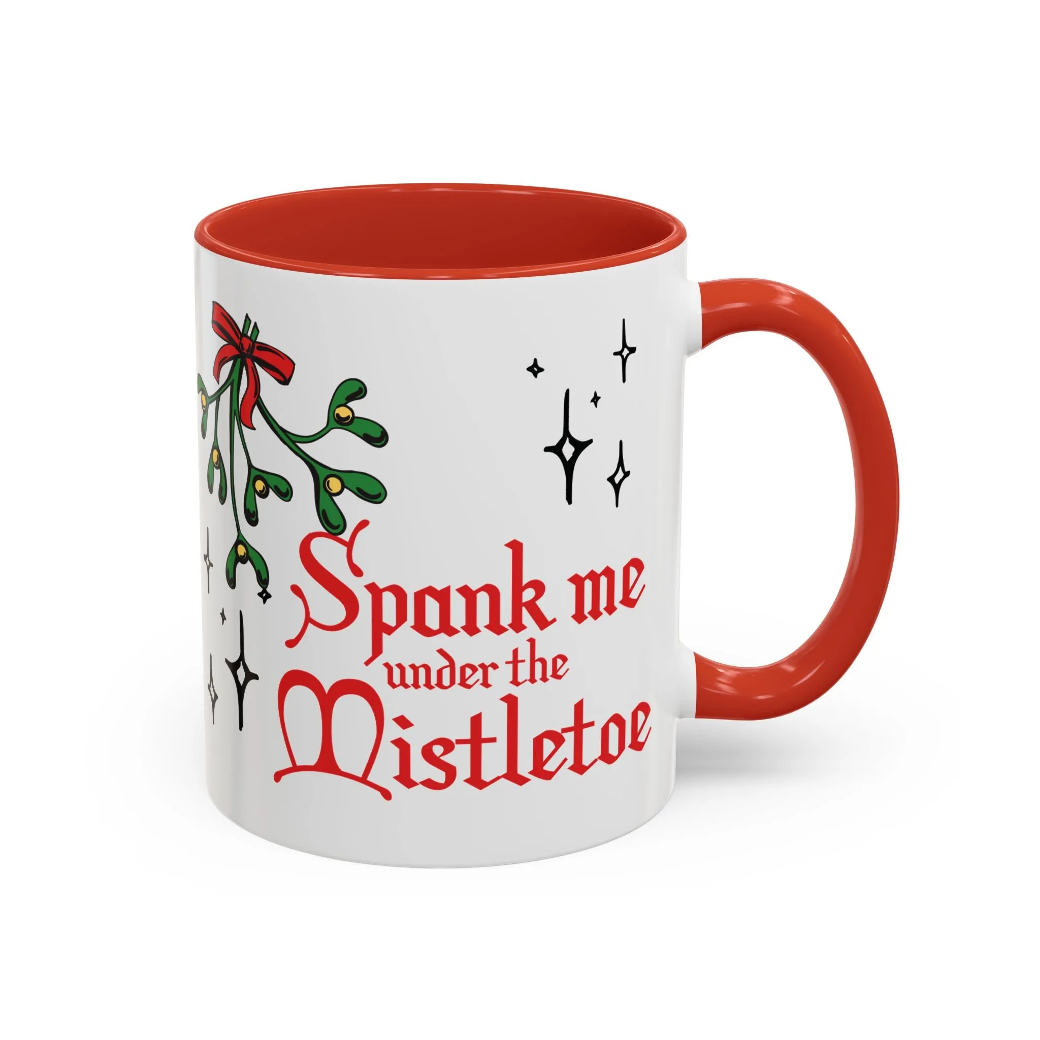 Spank Me Under the Mistletoe - Retro Christmas Mug