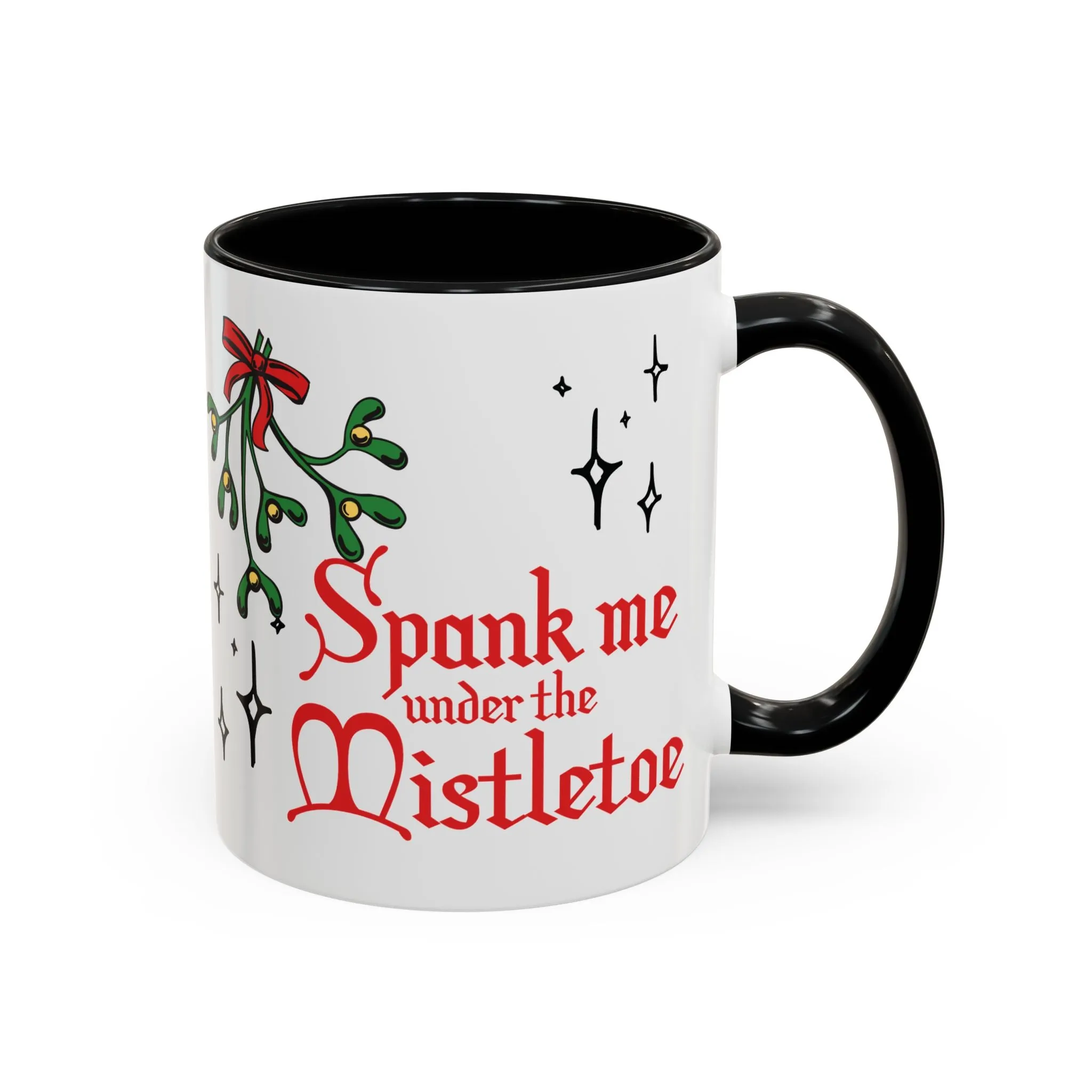 Spank Me Under the Mistletoe - Retro Christmas Mug