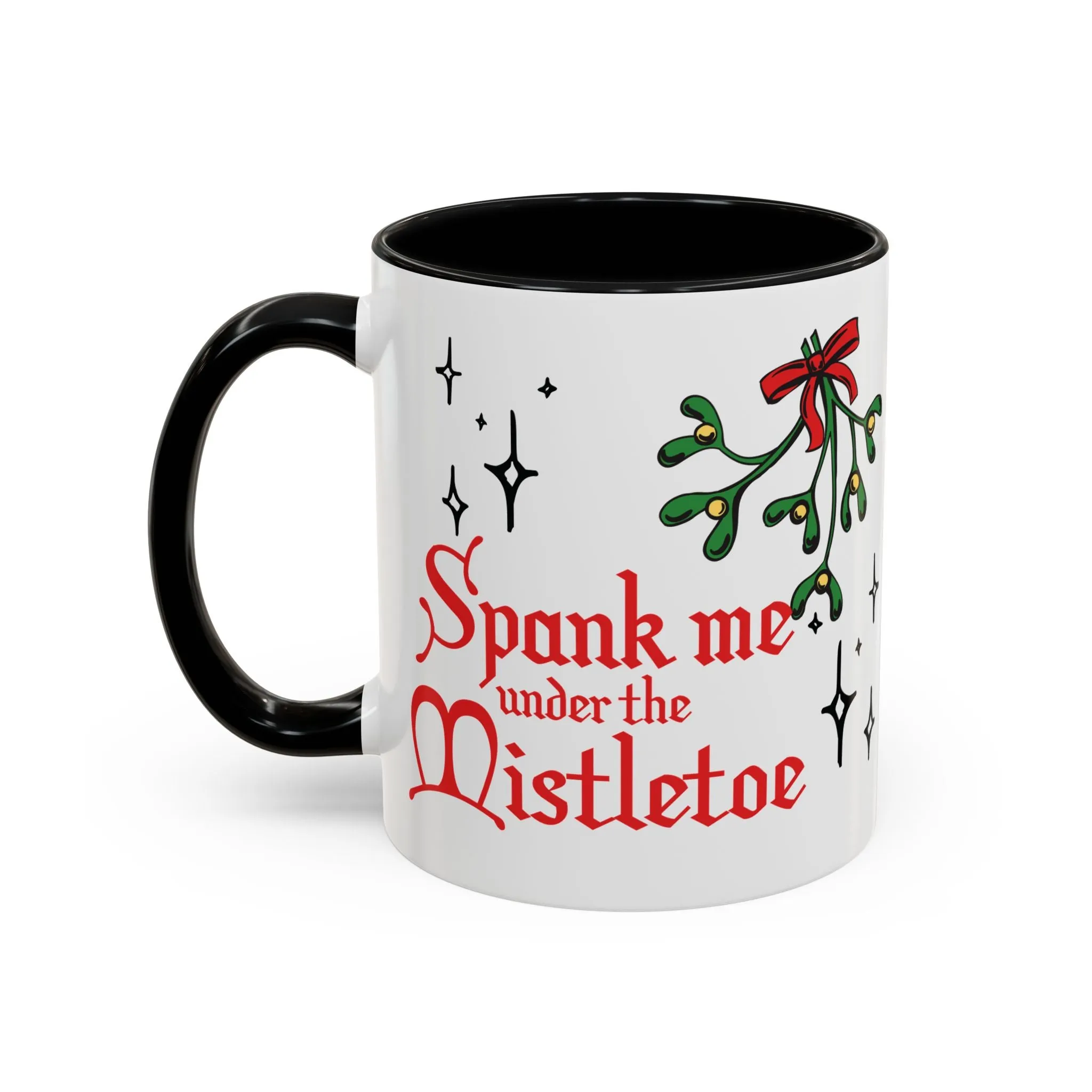 Spank Me Under the Mistletoe - Retro Christmas Mug