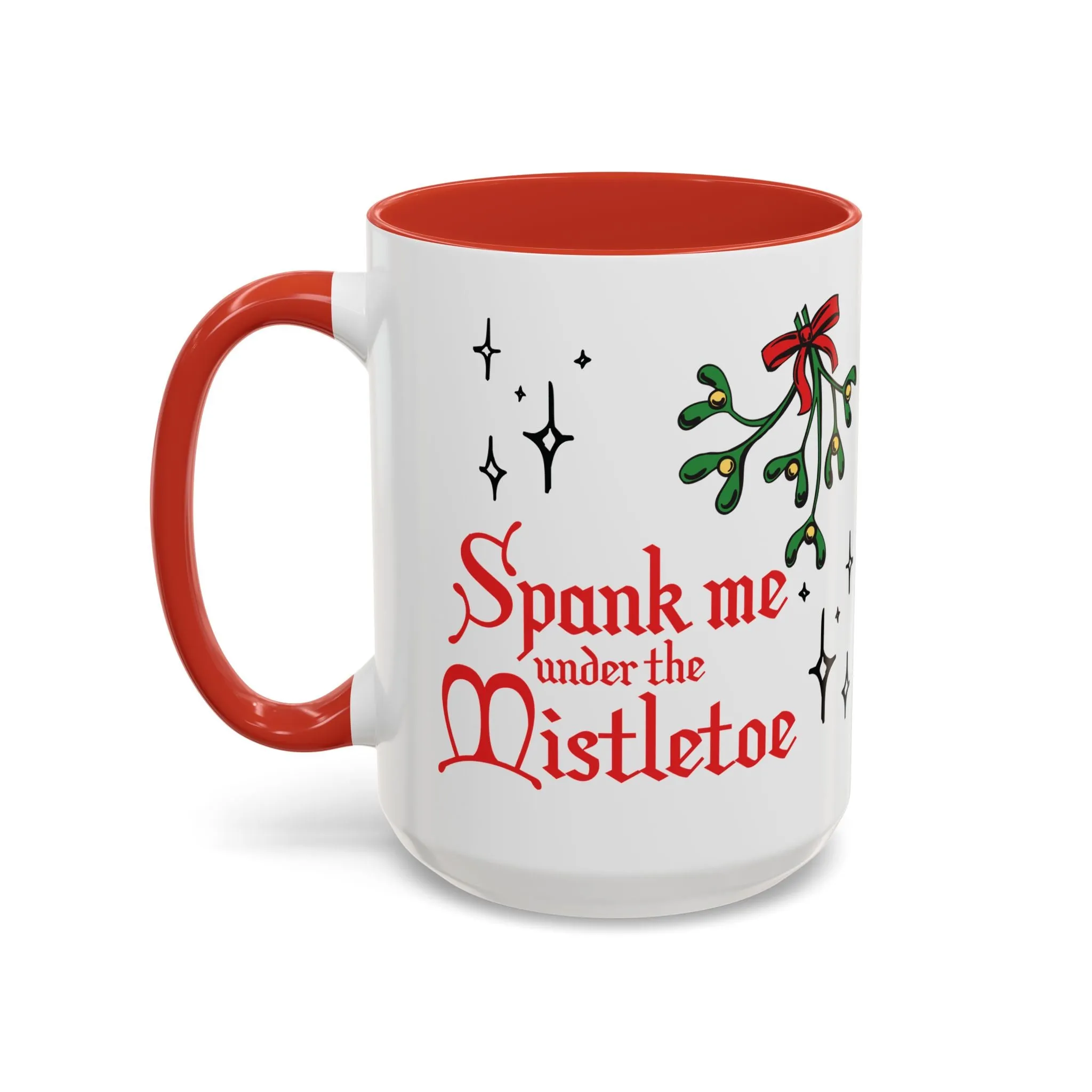 Spank Me Under the Mistletoe - Retro Christmas Mug