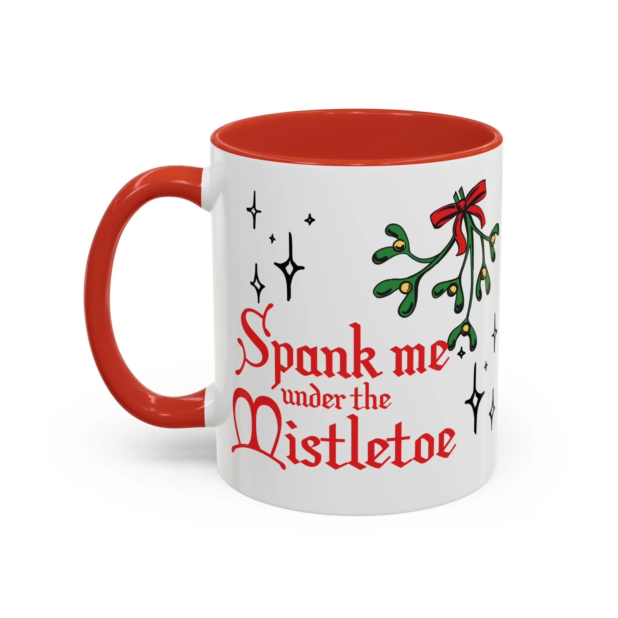 Spank Me Under the Mistletoe - Retro Christmas Mug