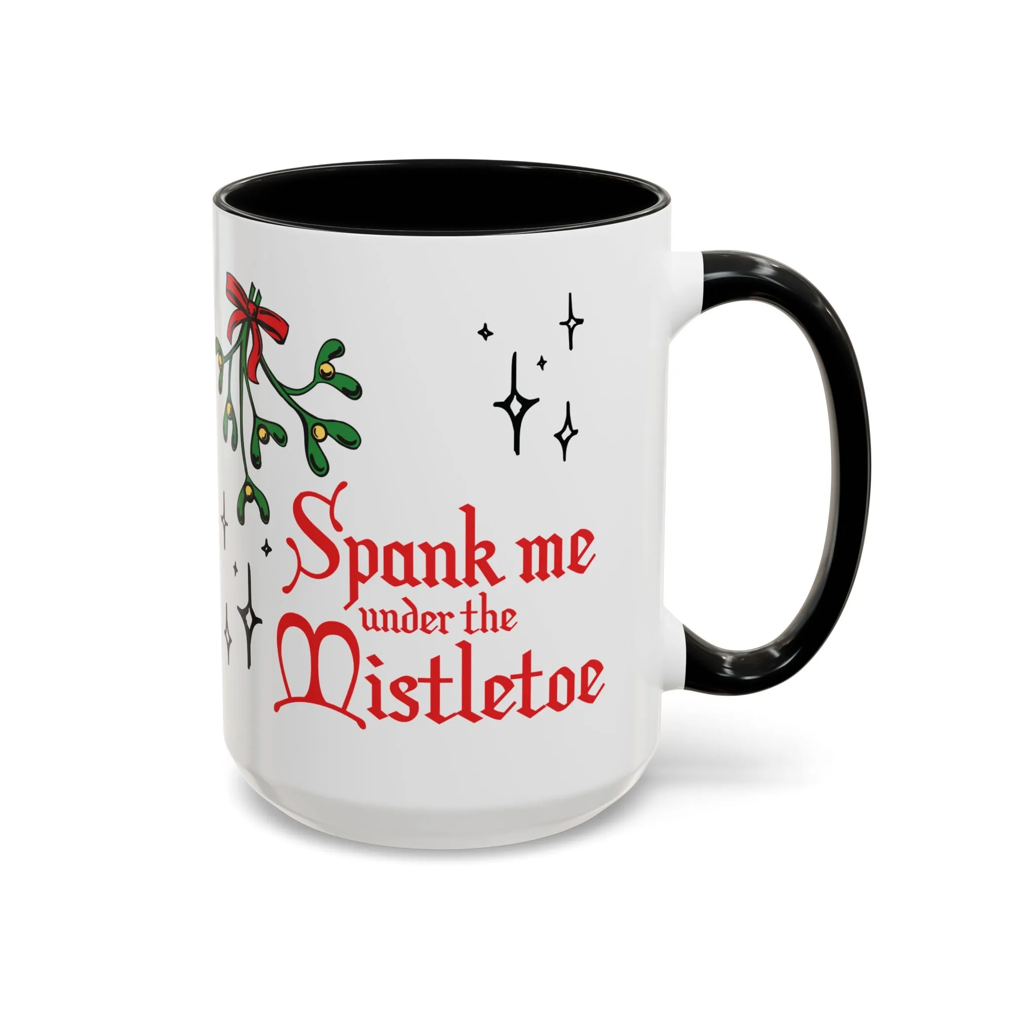 Spank Me Under the Mistletoe - Retro Christmas Mug