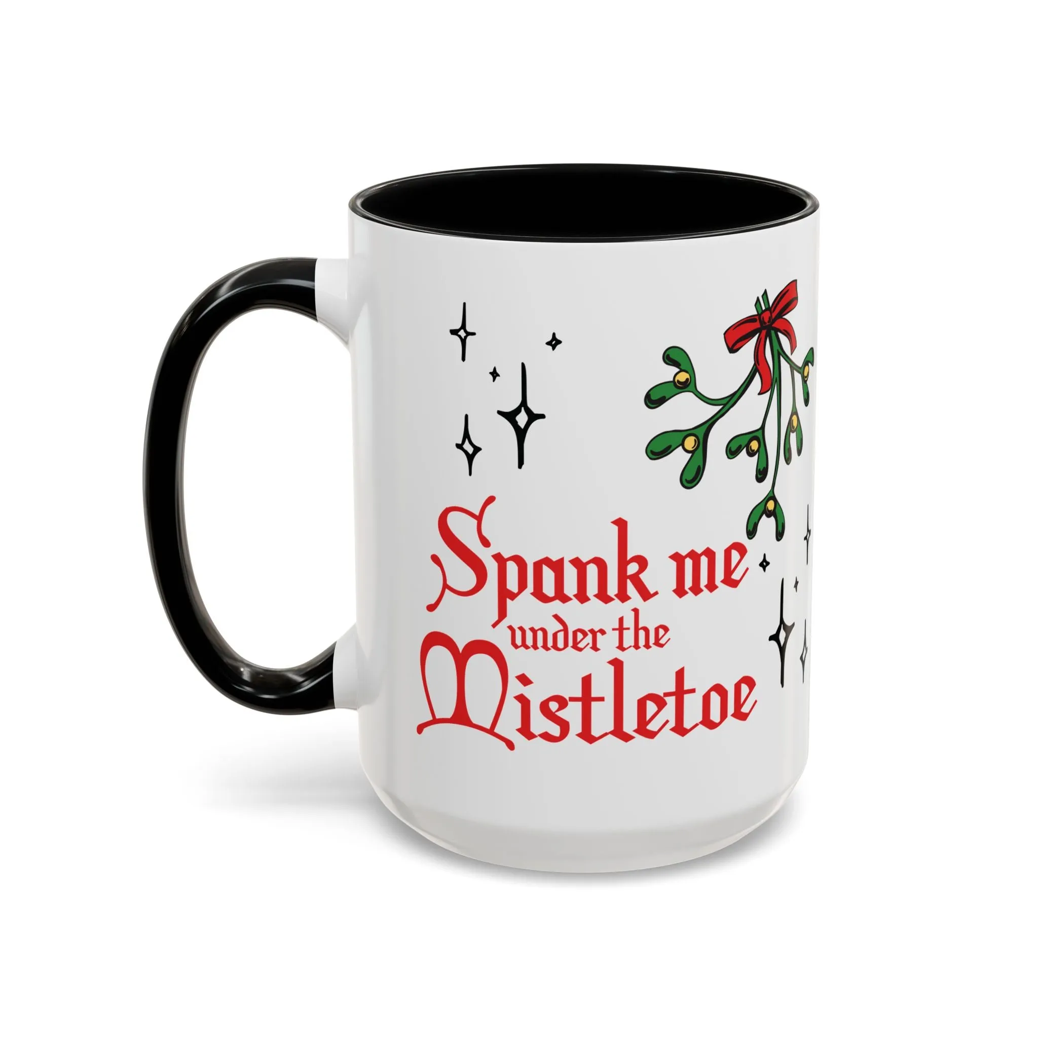 Spank Me Under the Mistletoe - Retro Christmas Mug